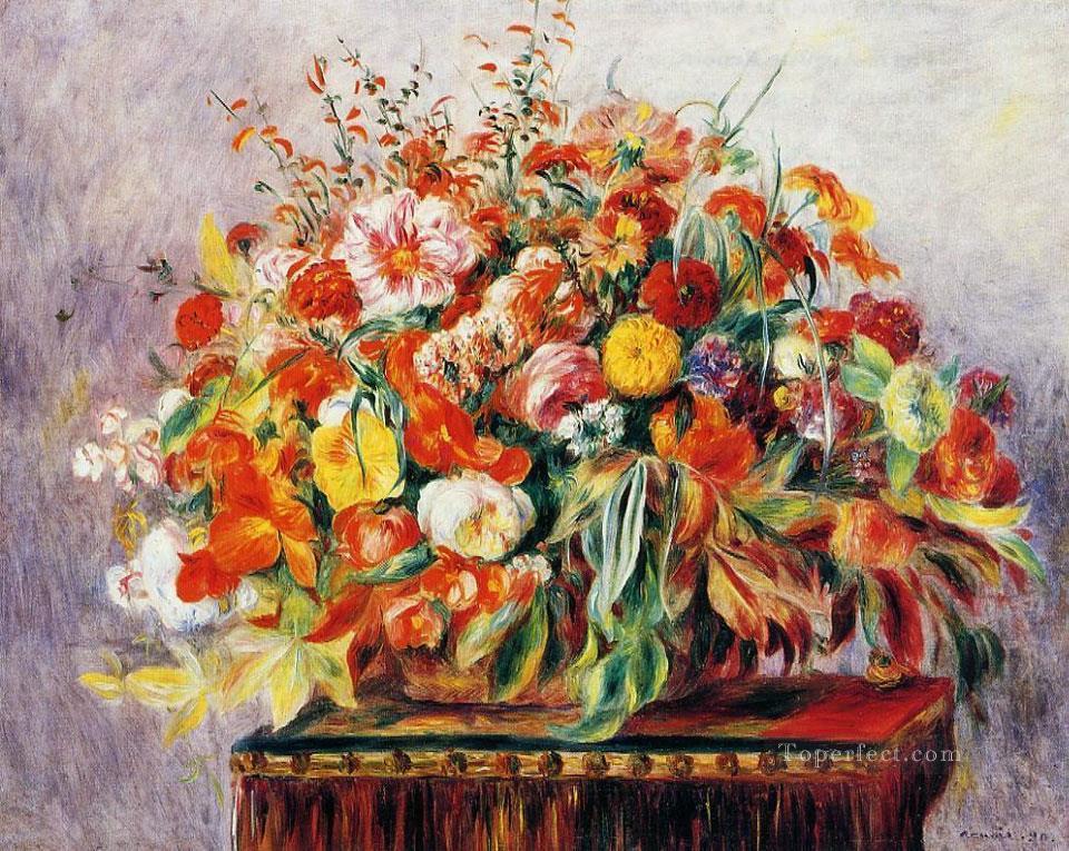 with flowers Pierre Auguste Renoir still lifes Oil Paintings